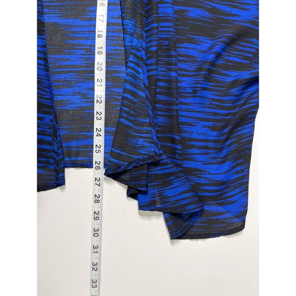 Lane Bryant Sheer Drape Cardigan 22/24 Blue Open Front Plus Size Top - Picture 7 of 9